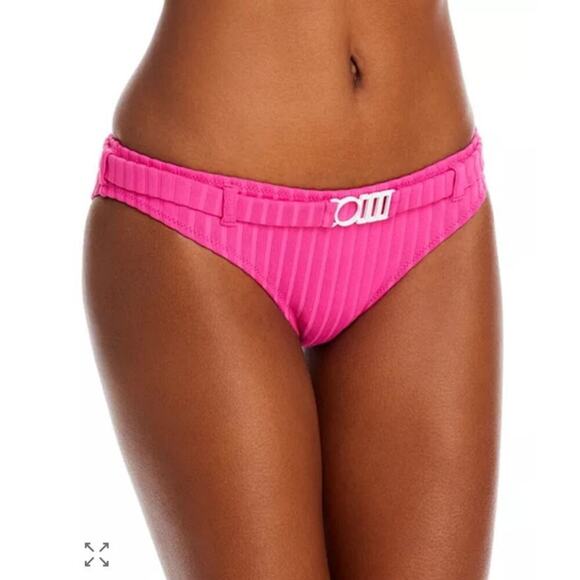 Solid & Striped NWT The Rachel Belted Ribbed Bikini in Orchid Women's Size M - Picture 3 of 12